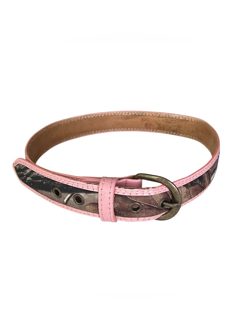 Genuine Leather Pink Camo Belt Women's Size M Western Hunting Fishing Outdoors